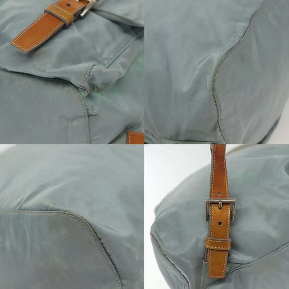 PRADA Backpack Nylon Light Blue Silver - Picture 11 of 13
